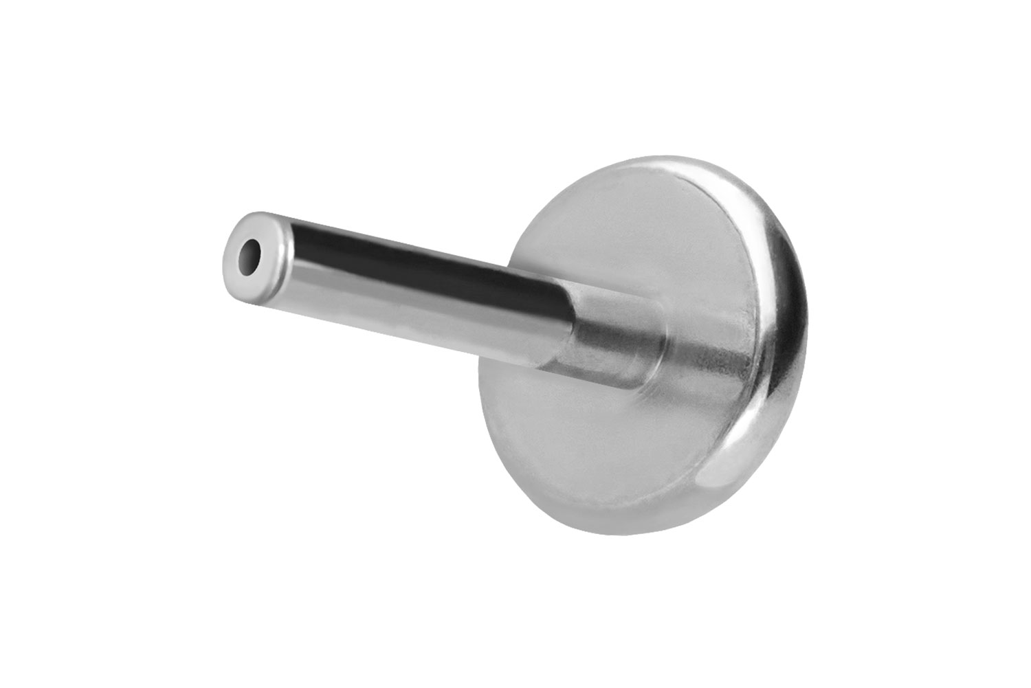 Titan Labret Piercing mit Push Fit ohne Kugel